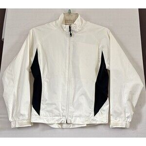 FootJoy Jacket Women’s DryJoys Golf Waterproof Windbreaker Zip White/Black XS